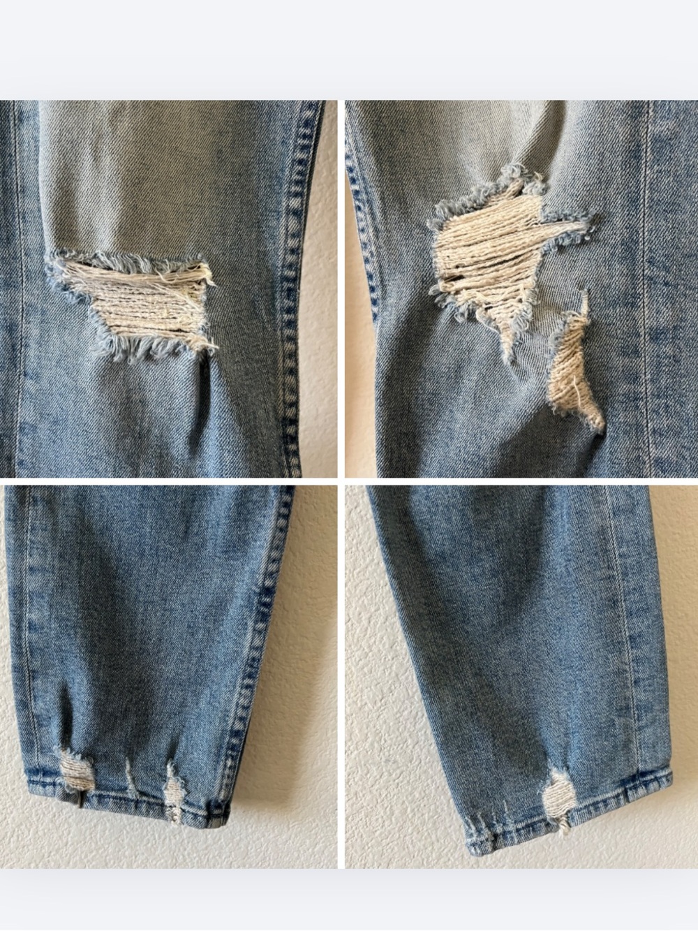 MOTHER Superior The Tomcat Confession Distressed Straight Leg Crop Jeans 24 - Picture 9 of 16